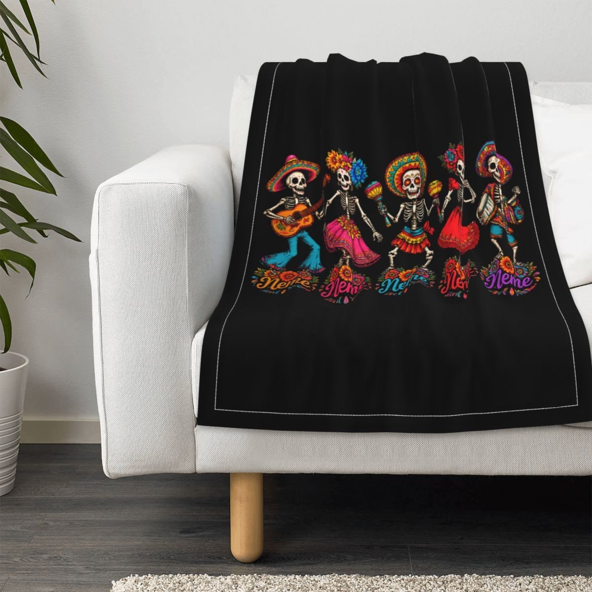 Day of the Dead Celebration Baby Blanket 30×40 in
