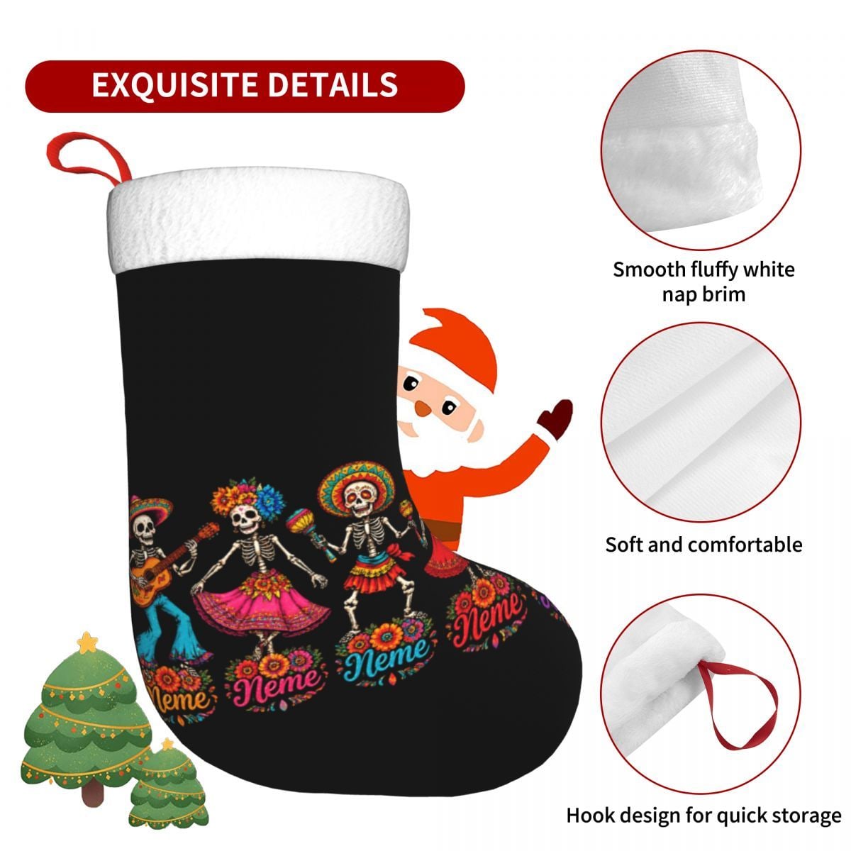 Day of the Dead Celebration Christmas Stocking