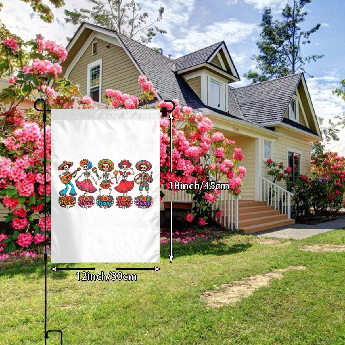 Day of the Dead Celebration Garden Flag 12×18 in