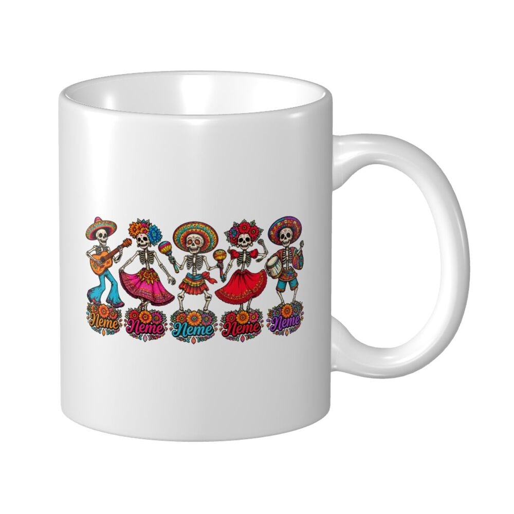 Weiße glänzende Tasse 11 oz