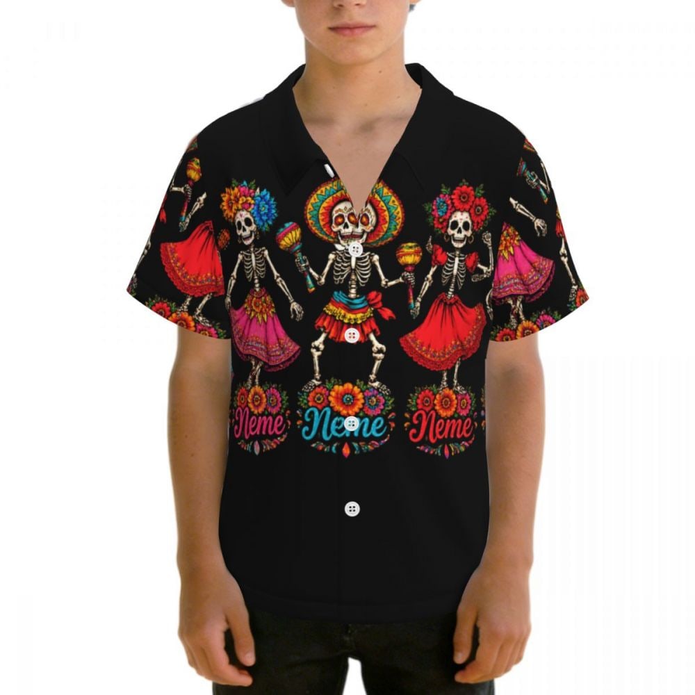 Day of the Dead Celebration Teen Hawaiian Shirt