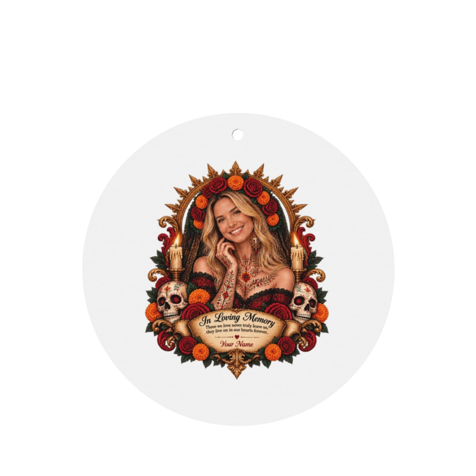 Day of the Dead Portrait Car Air Freshener