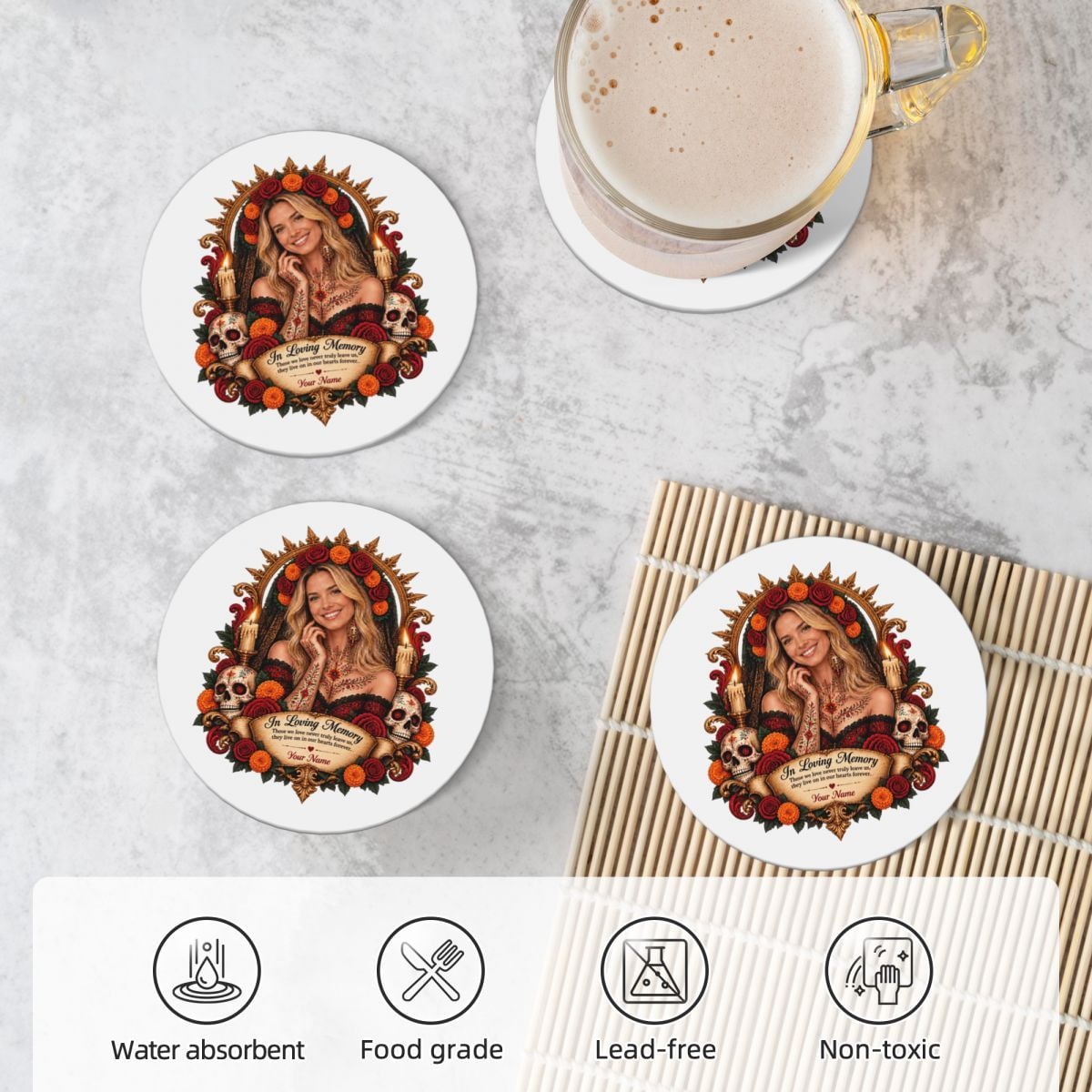 Ceramic Coaster Set of 4