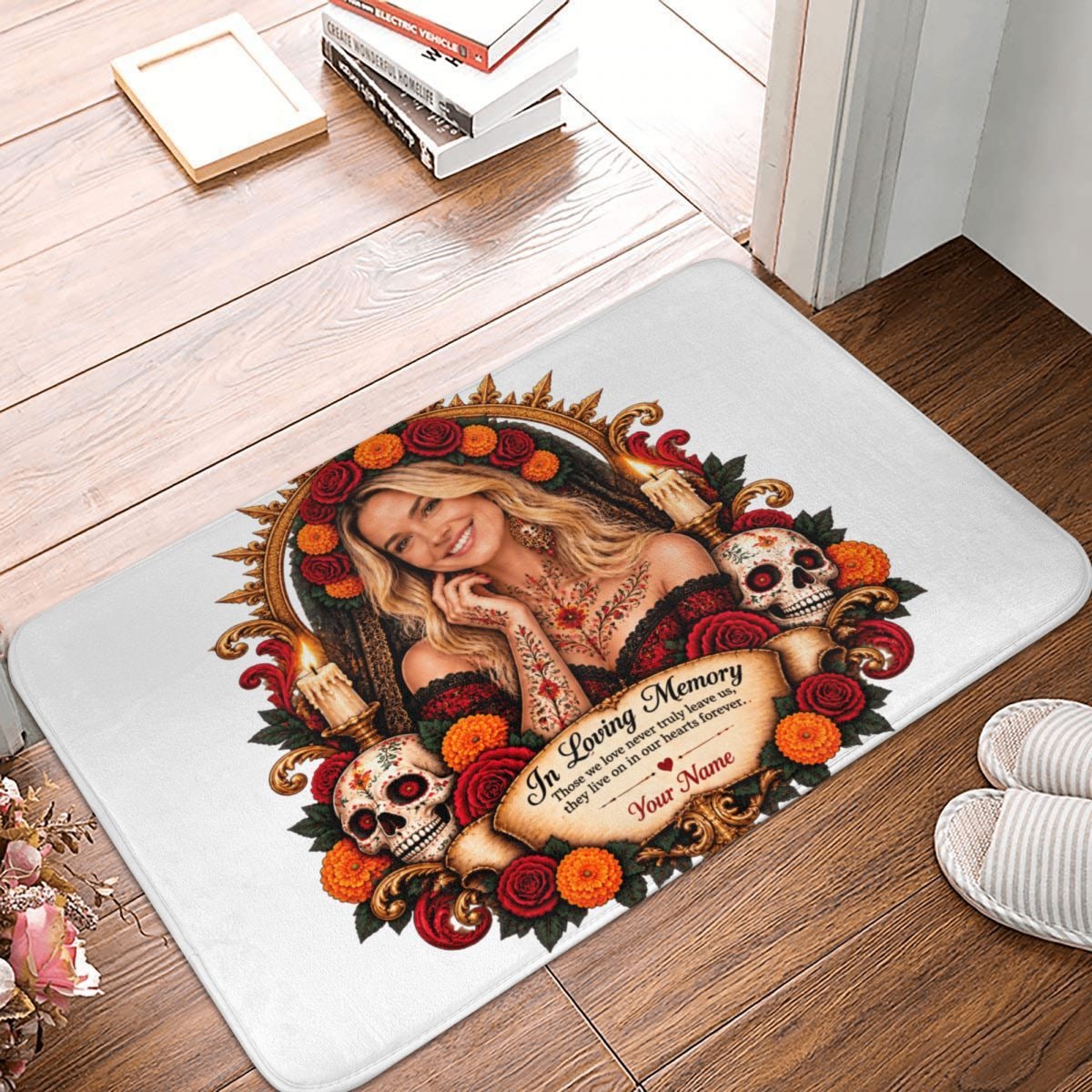 Porträt zum Tag der Toten Doormat 16×24 in