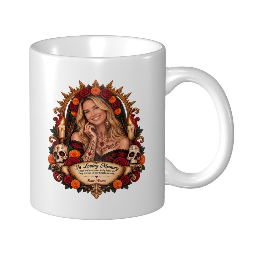 Weiße glänzende Tasse 11 oz