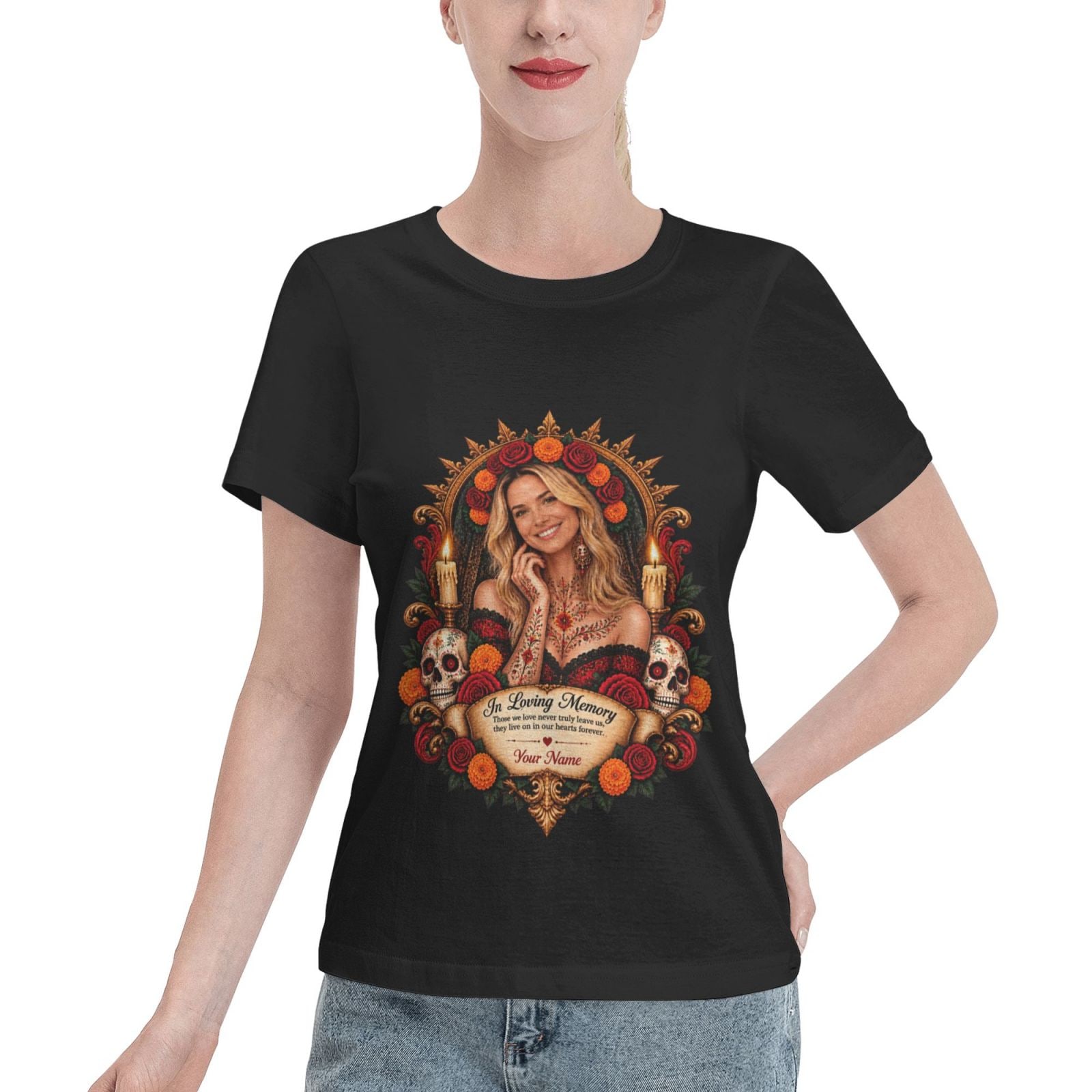 Day of the Dead Portrait Women's T-Shirt