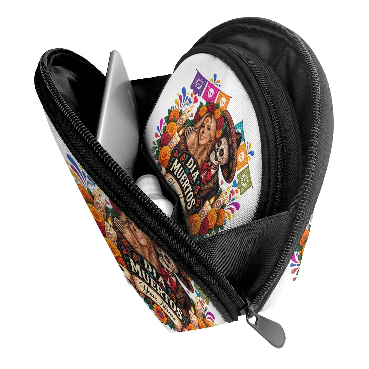 Brillo de cempasúchil del Día de Muertos Bolso de mano tipo clutch