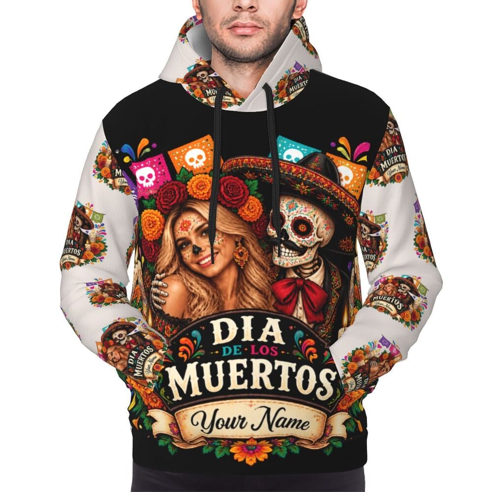 Day of the Dead Marigold Glow Men's Hoodie