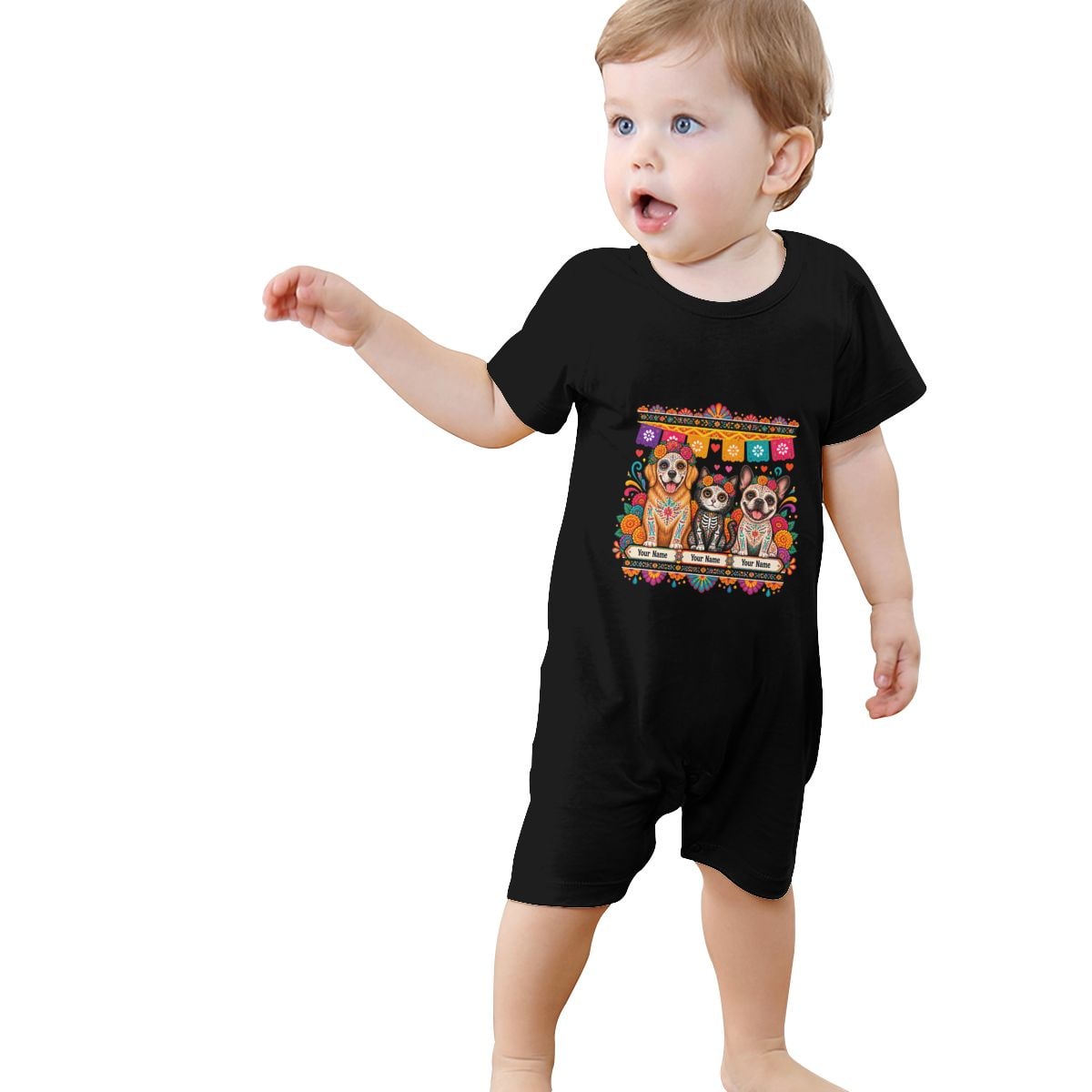 Day of the Dead Pets Baby Jumpsuit