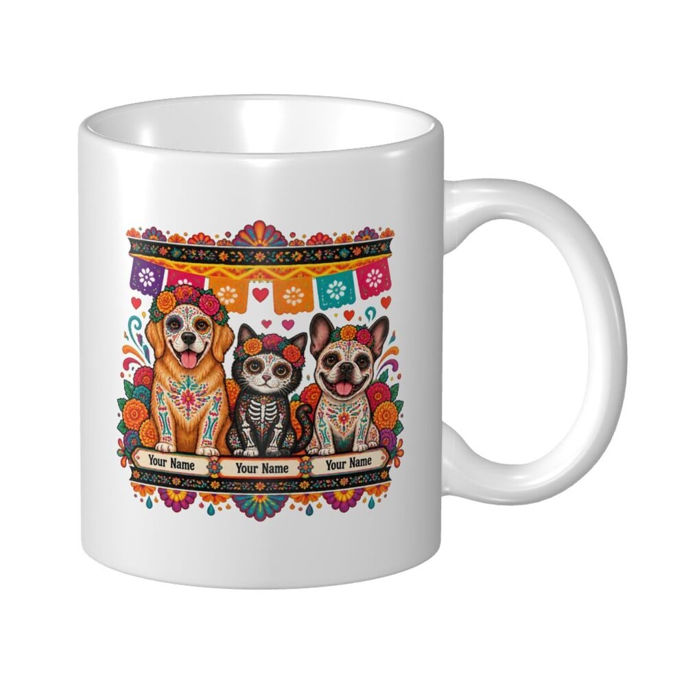 Weiße glänzende Tasse 11 oz