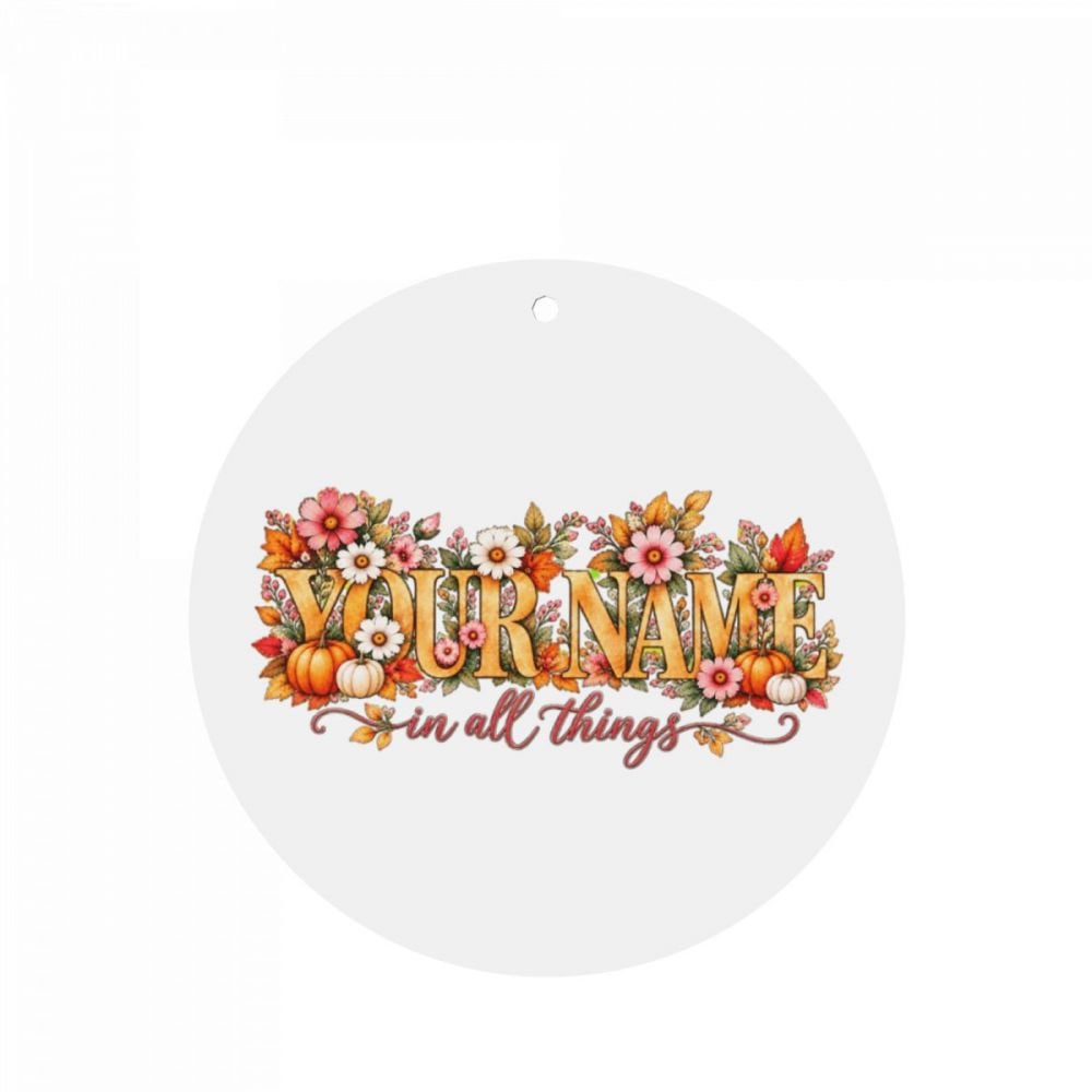 Thanksgiving Floral Portrait Car Air Freshener
