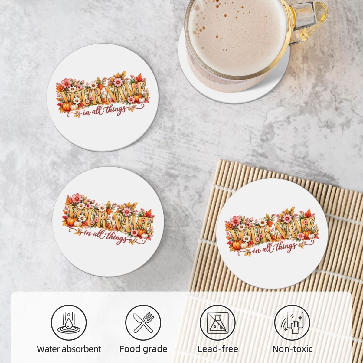 Ceramic Coaster Set of 4