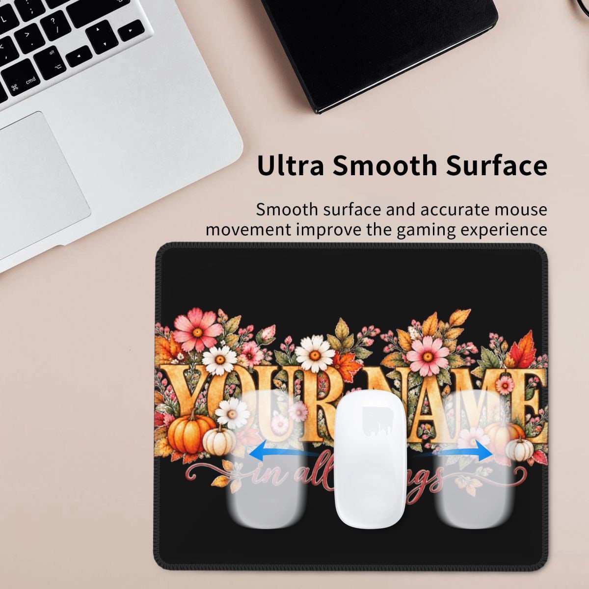Thanksgiving Floral Portrait Mouse Pad