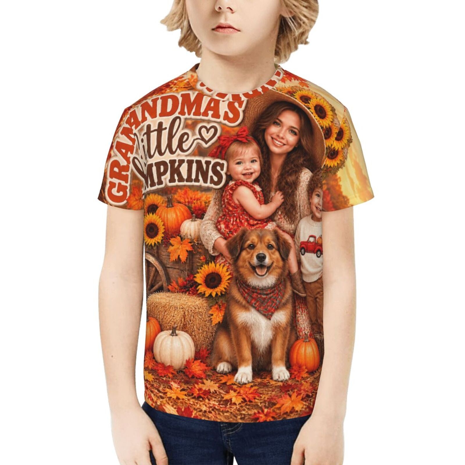 Thanksgiving Family Portrait T-shirt pour enfants