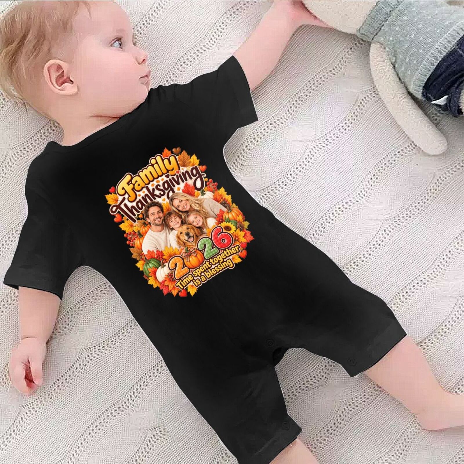 Thanksgiving Family Blessing Baby Jumpsuit