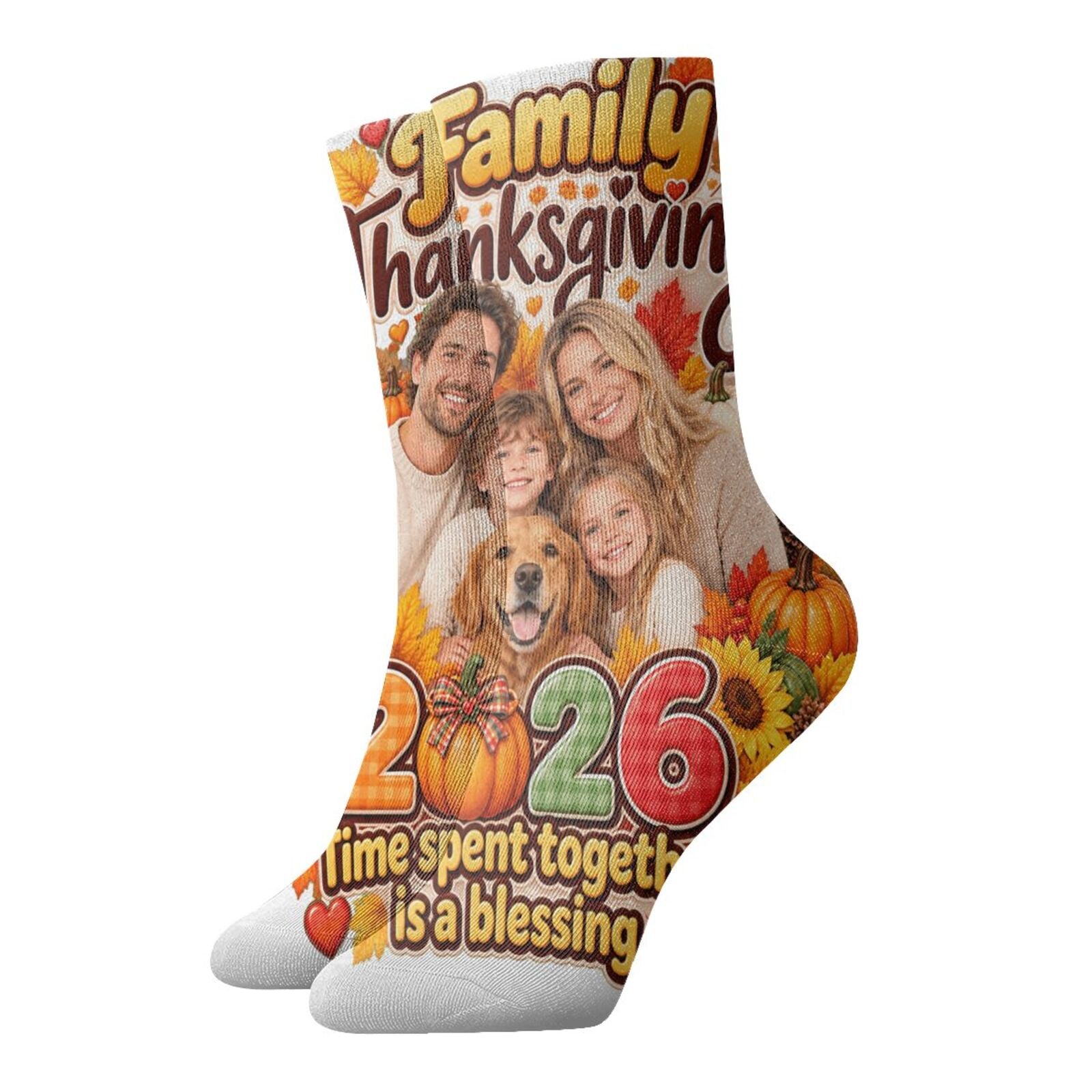 Thanksgiving Family Blessing Crew Socks