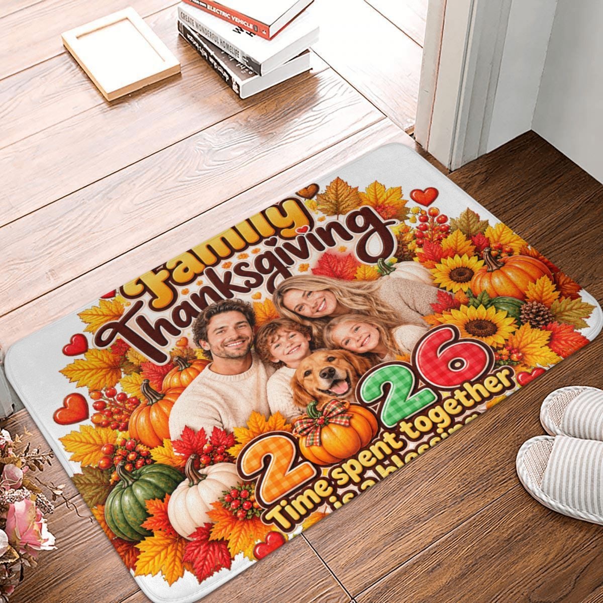 Thanksgiving Family Blessing Doormat 16×24 in