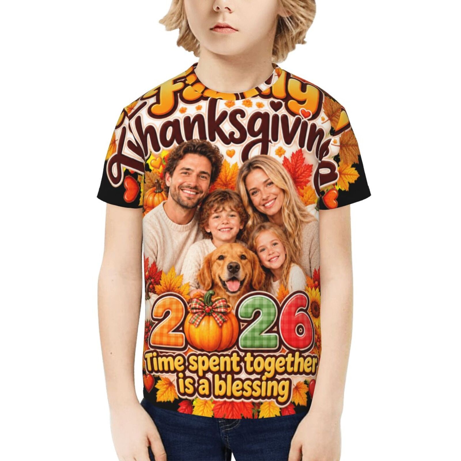 Thanksgiving Family Blessing Kids T-Shirt