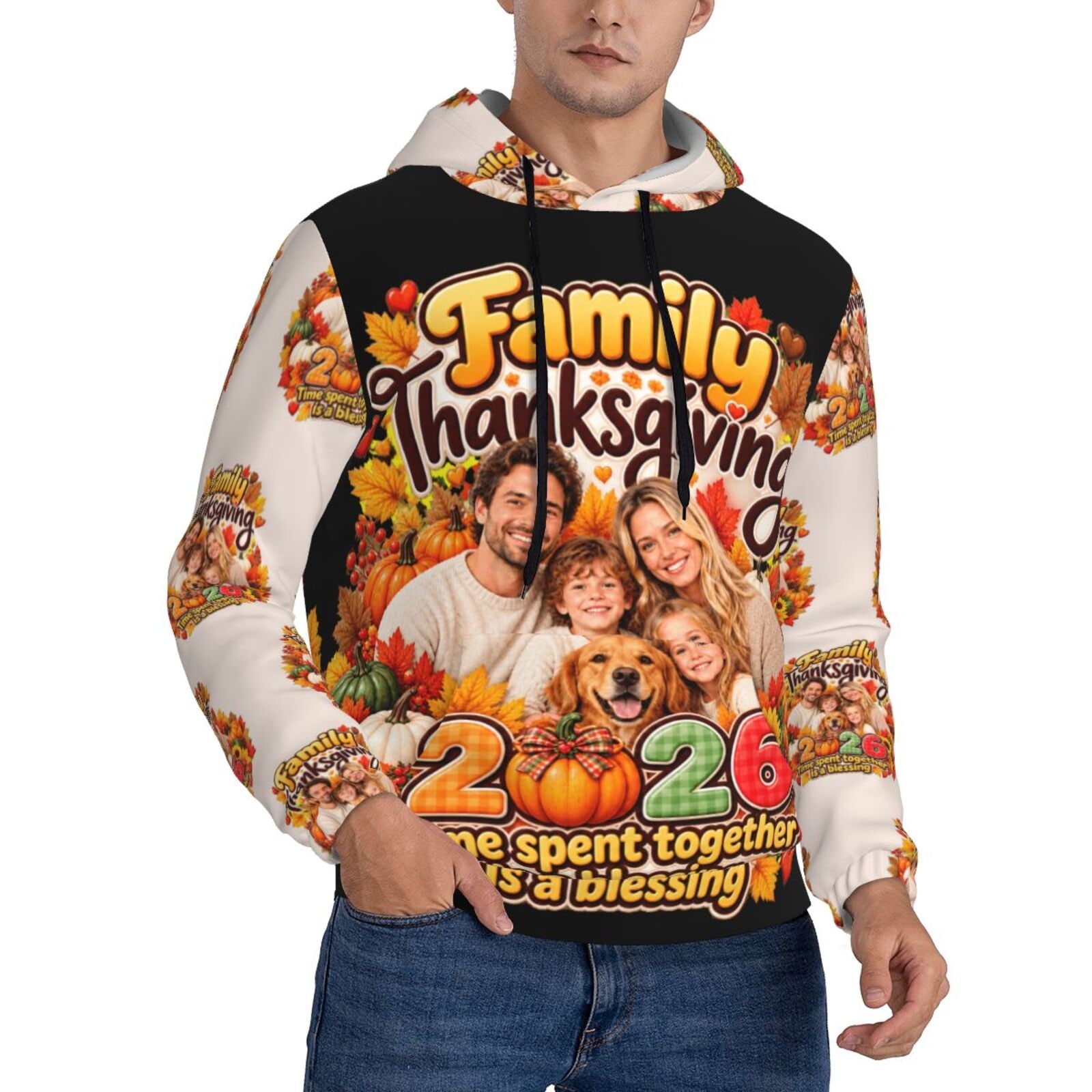 Thanksgiving Family Blessing Men's Hoodie