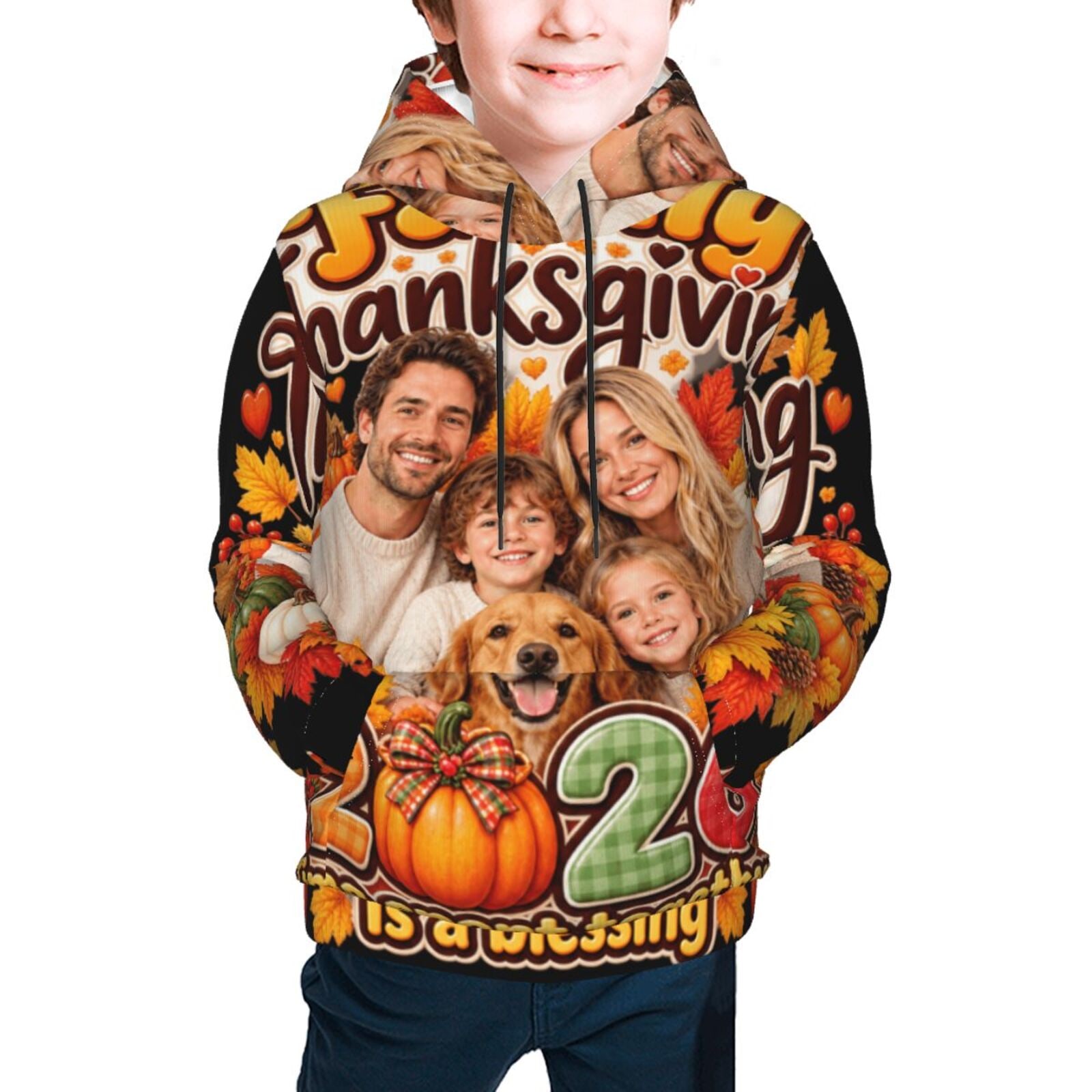 Thanksgiving Family Blessing Youth Hoodie