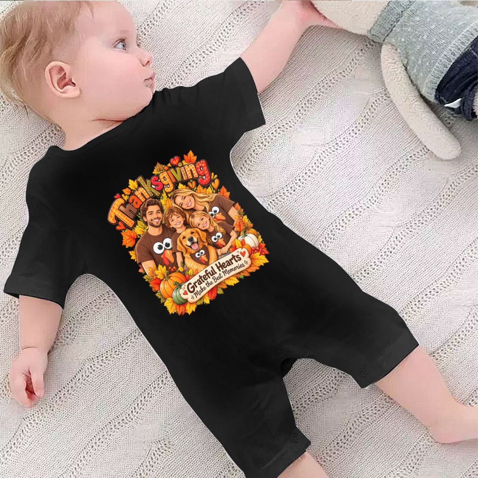 Thanksgiving Family Joy Baby Jumpsuit