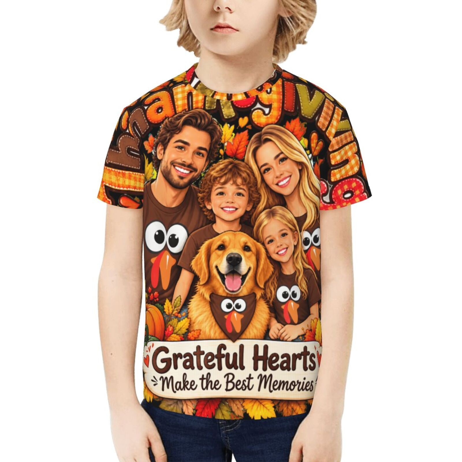 Thanksgiving Family Joy Kids T-Shirt