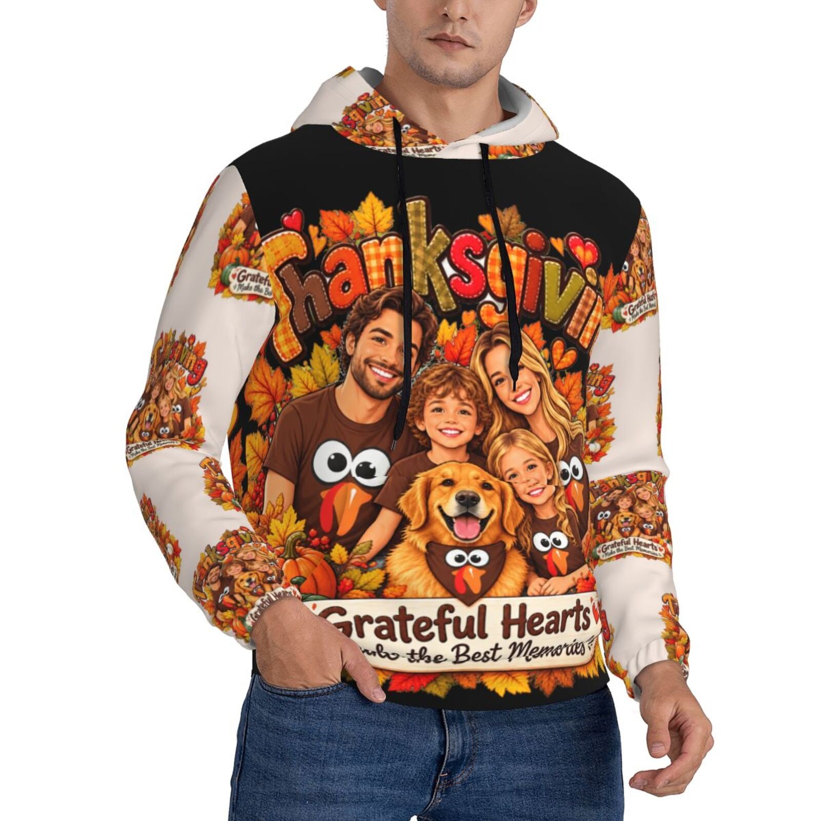 Thanksgiving Family Joy Men's Hoodie