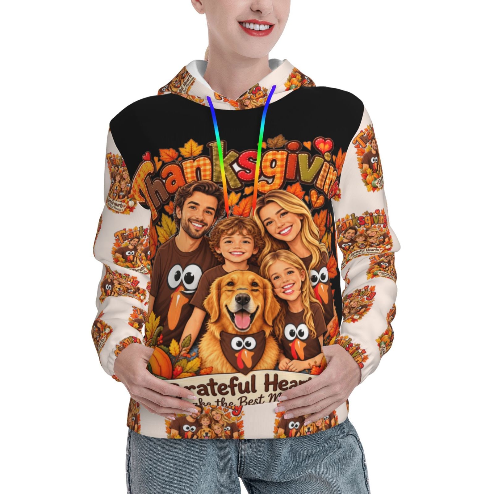 Thanksgiving Family Joy Women's Hoodie