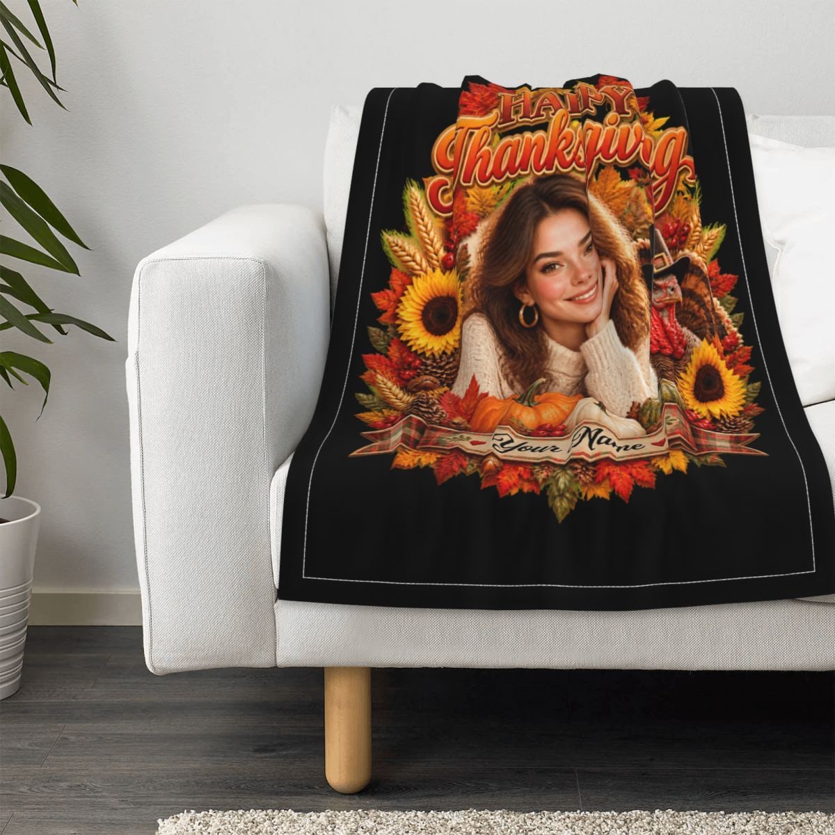 Thanksgiving Celebration Baby Blanket 30×40 in