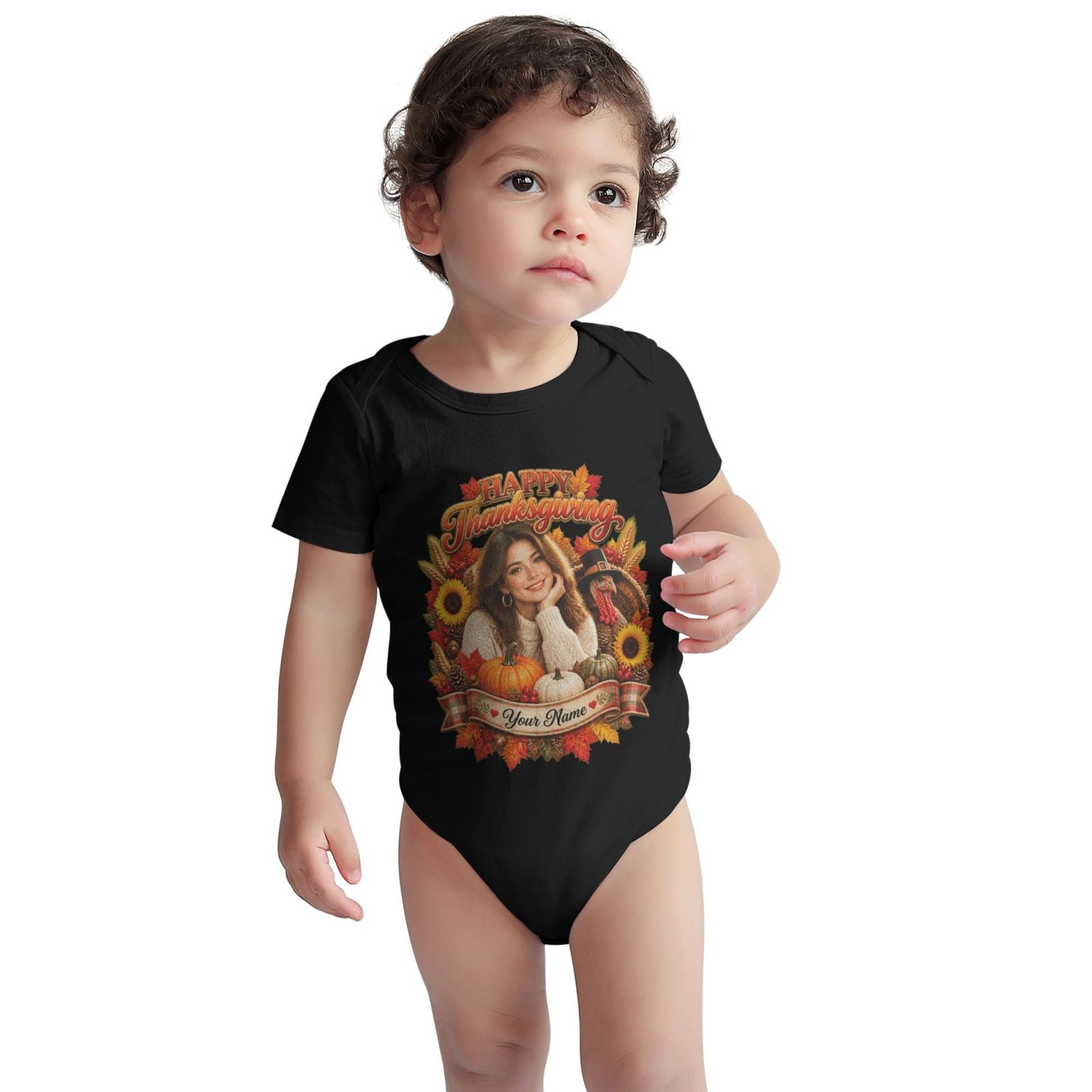 Thanksgiving Celebration Baby Short-Sleeve Onesie