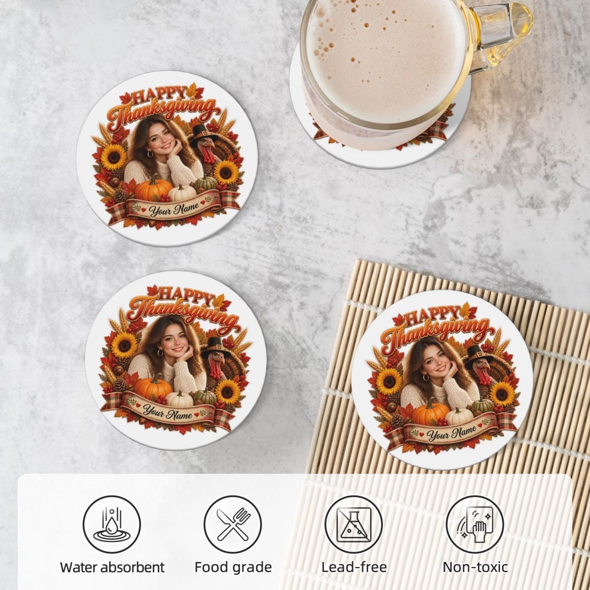 Ceramic Coaster Set of 4