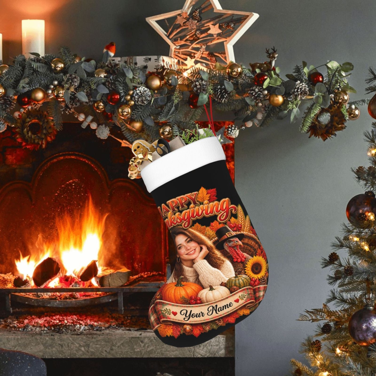 Erntedank-Feier Weihnachtsstrumpf