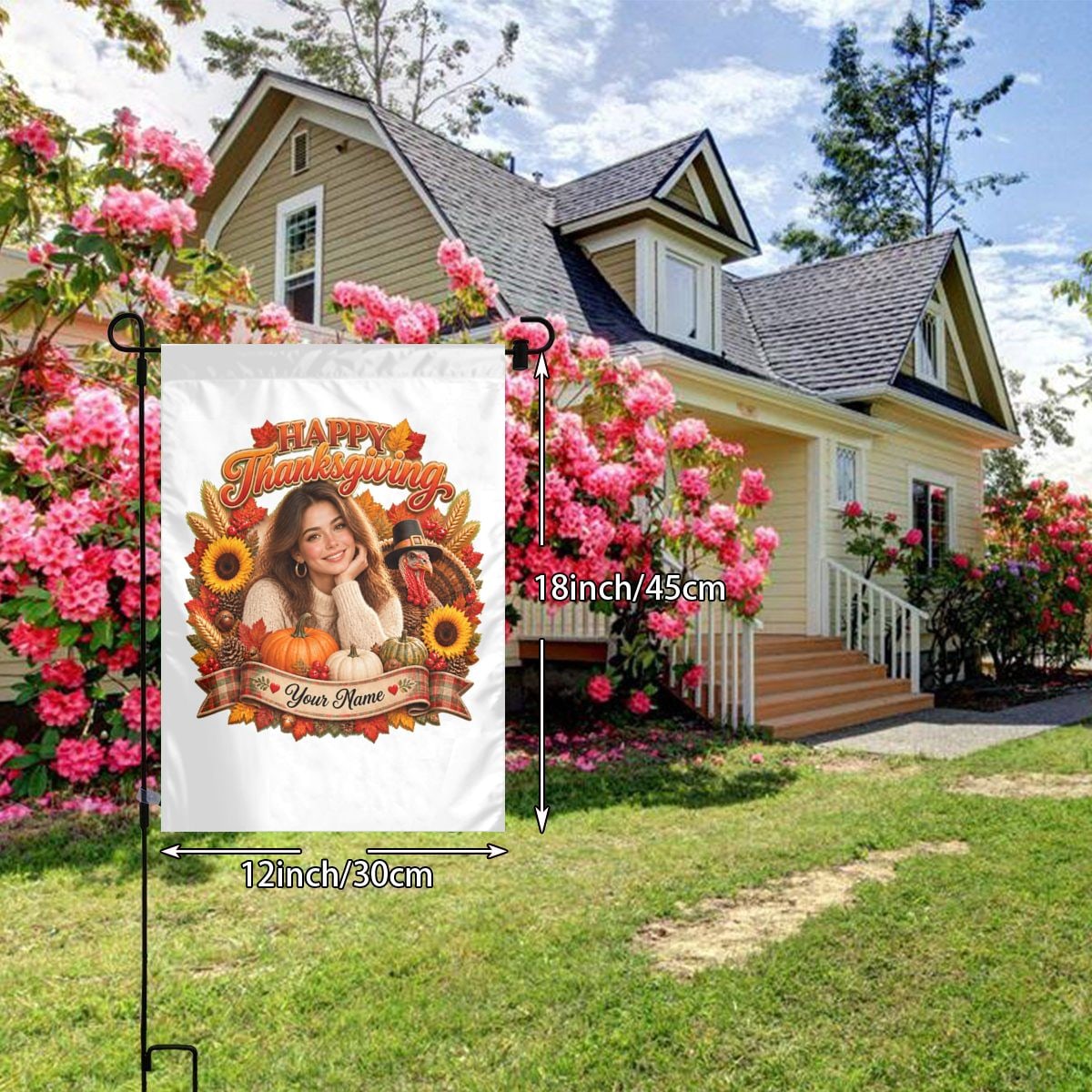 Thanksgiving Celebration Garden Flag 12×18 in