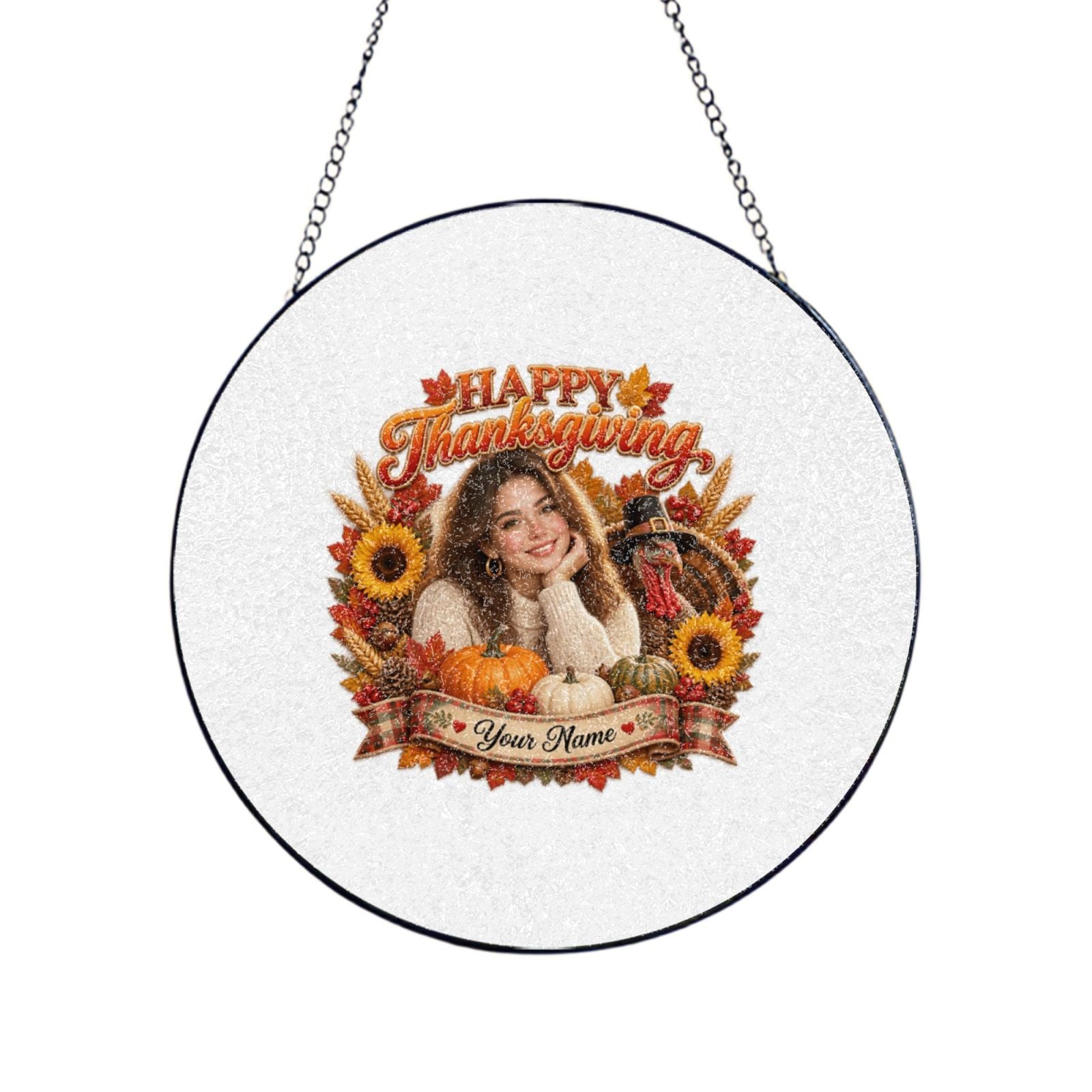 Erntedank-Feier Glass Suncatcher