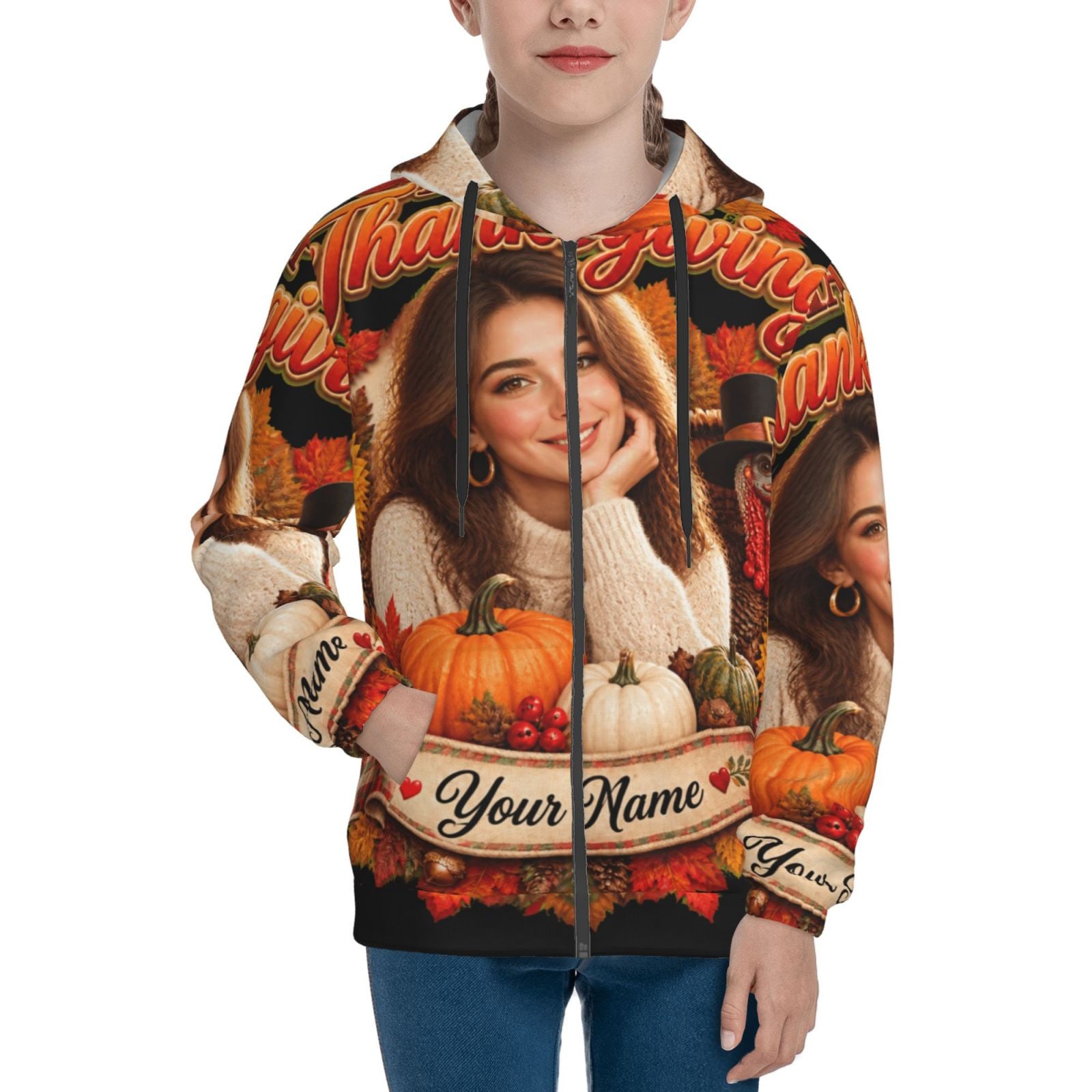 Erntedank-Feier Kinder-Zip-Hoodie