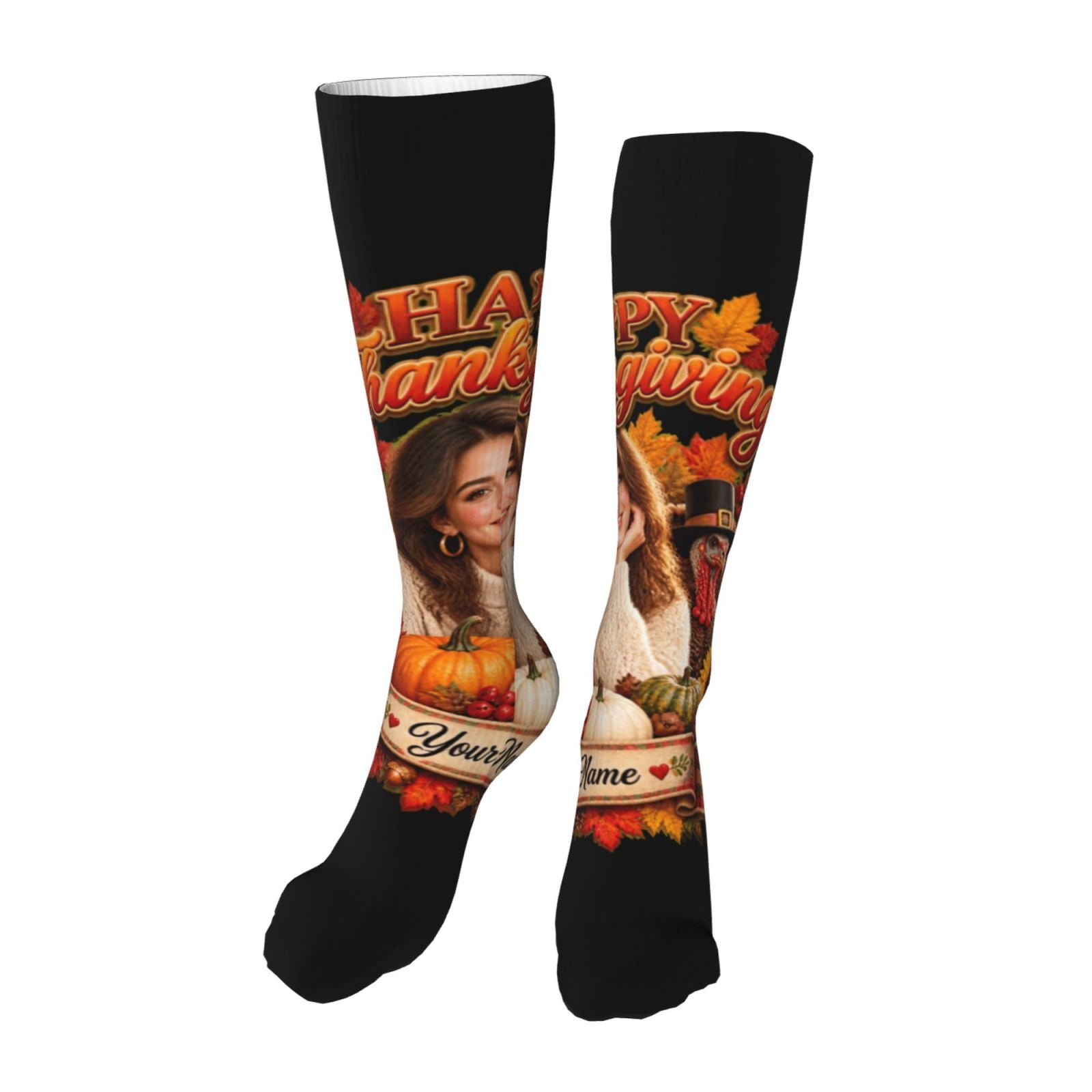 Erntedank-Feier Knielange Socken