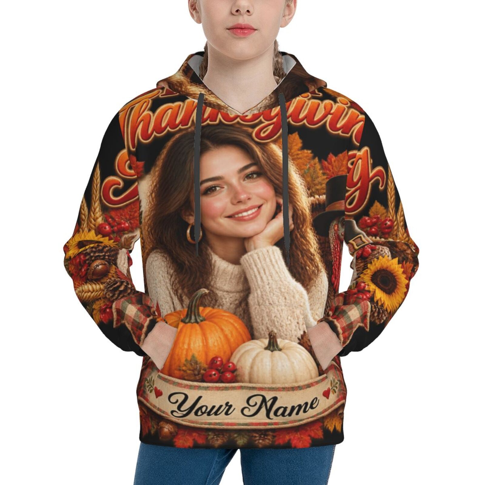 Erntedank-Feier Teen-Pullover-Hoodie