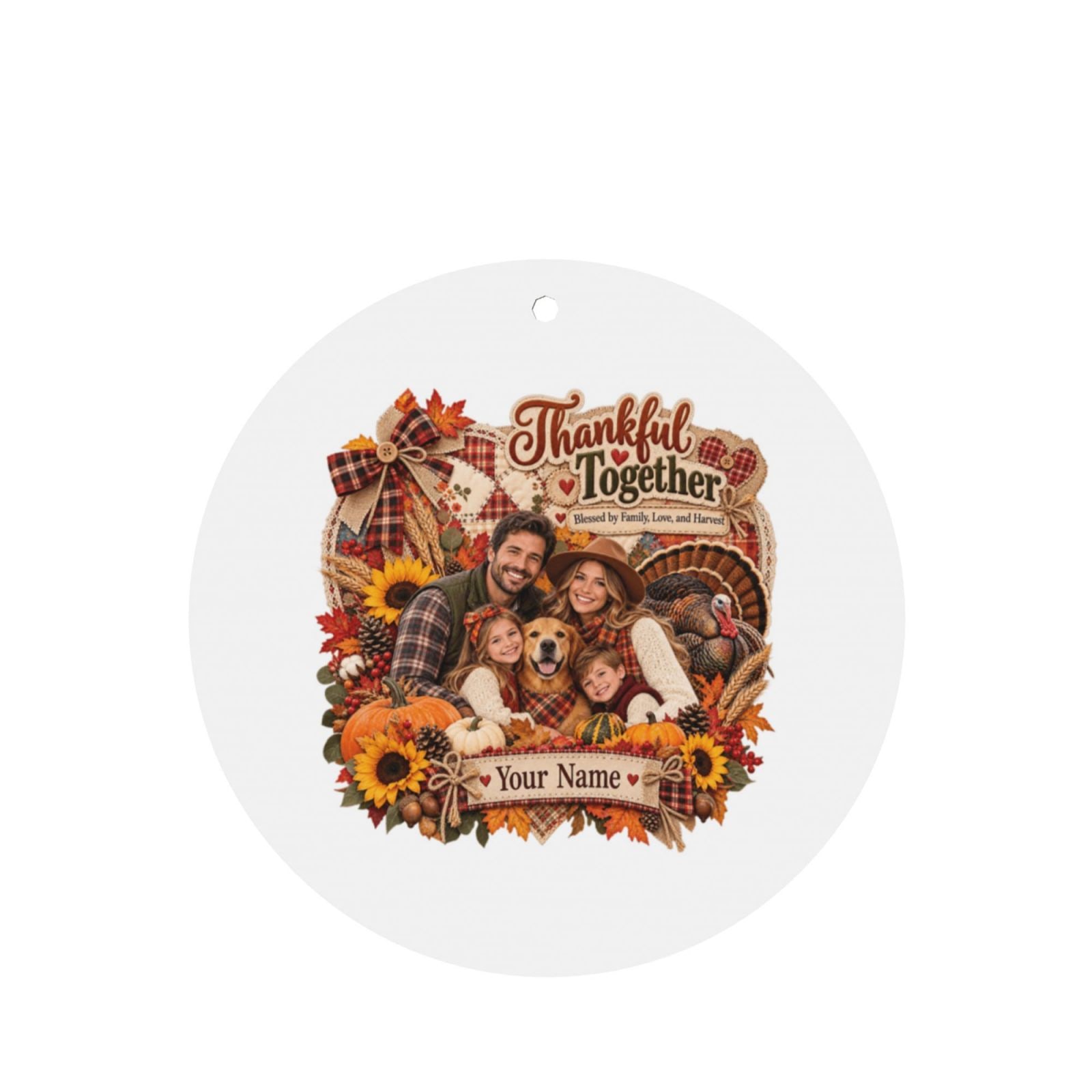 Thanksgiving Family Portrait 14 Car Air Freshener