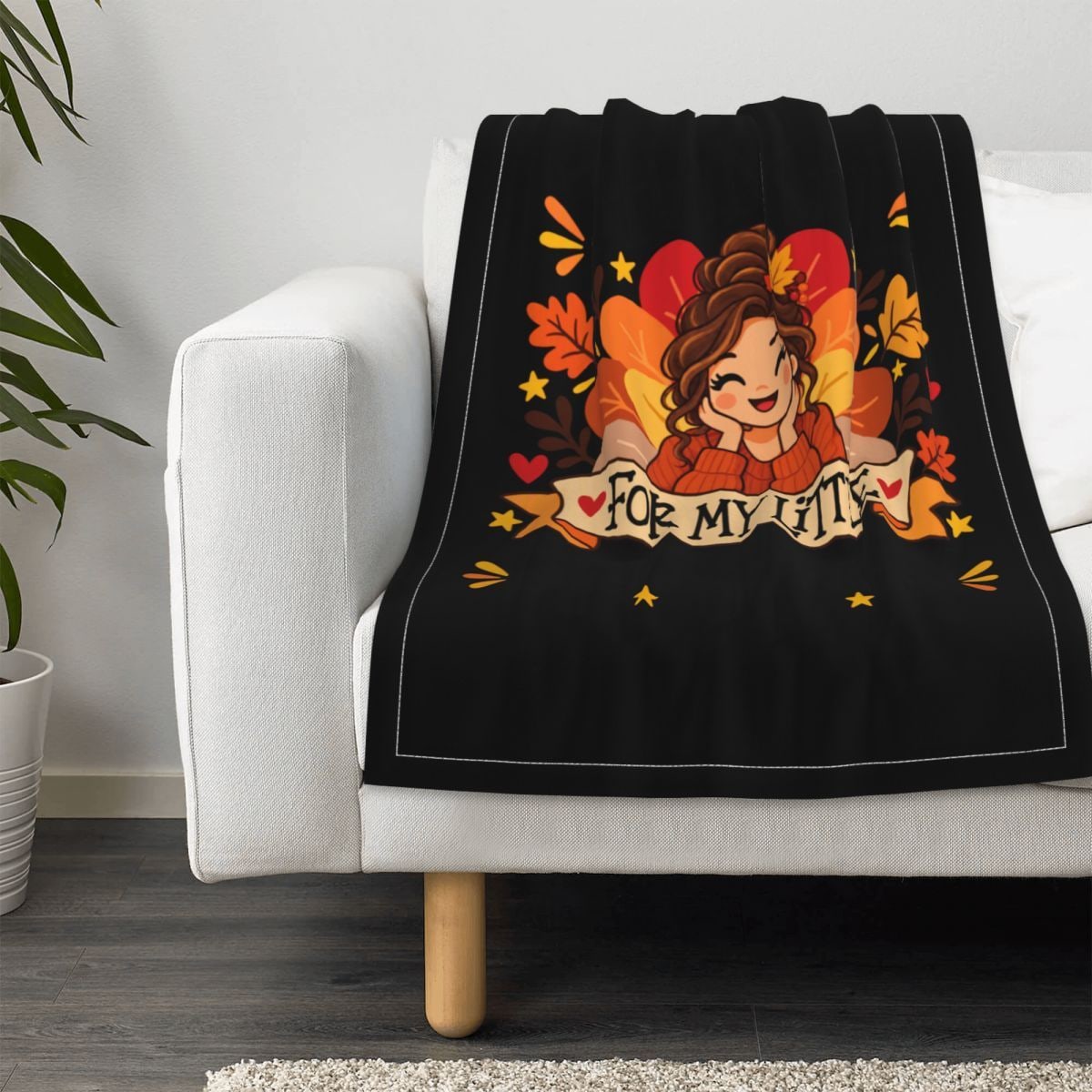 Thanksgiving Gratitude Portrait Baby Blanket 30×40 in