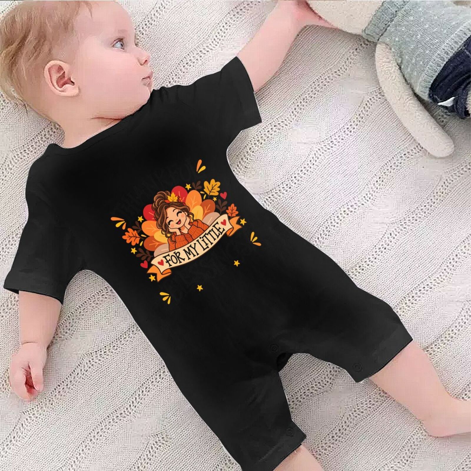 Erntedank-Dankbarkeitsporträt Baby-Strampelanzug