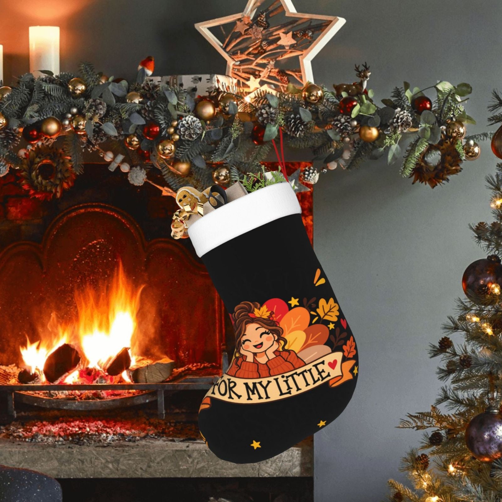 Erntedank-Dankbarkeitsporträt Weihnachtsstrumpf