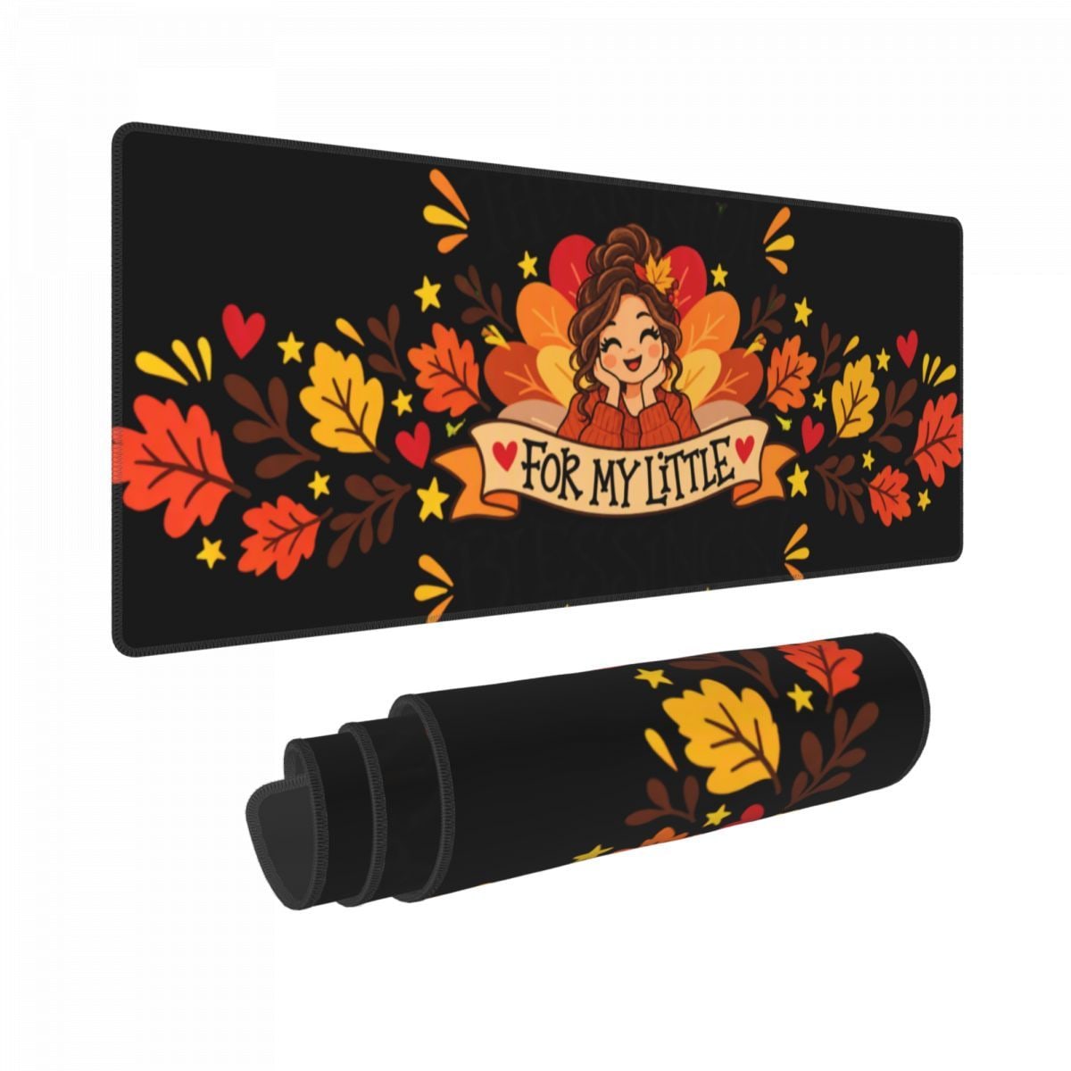 Thanksgiving Gratitude Portrait Desk Mat 11.8×31.5 in