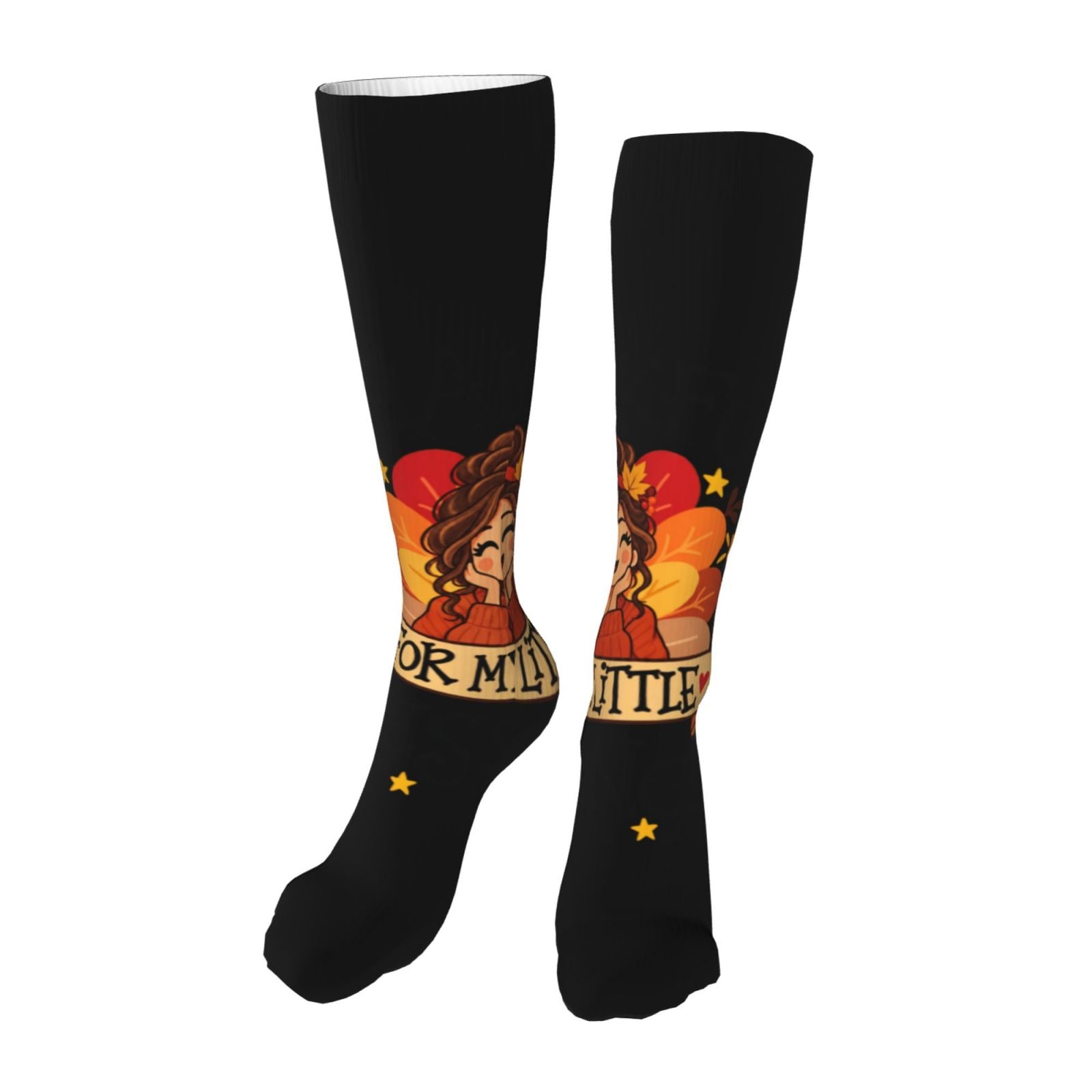Erntedank-Dankbarkeitsporträt Knielange Socken