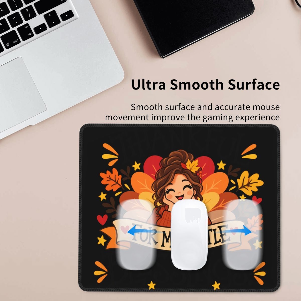 Thanksgiving Gratitude Portrait Mouse Pad