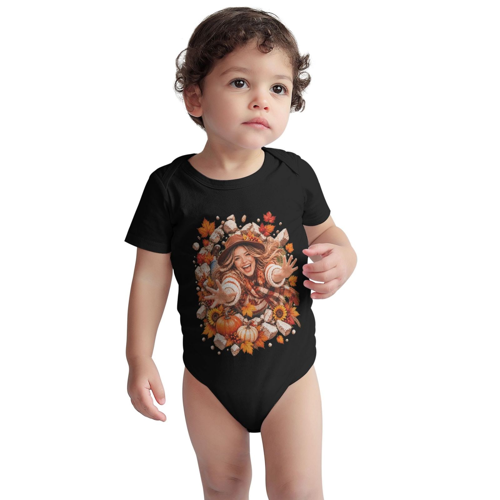 Thanksgiving Joy Burst Baby Short-Sleeve Onesie