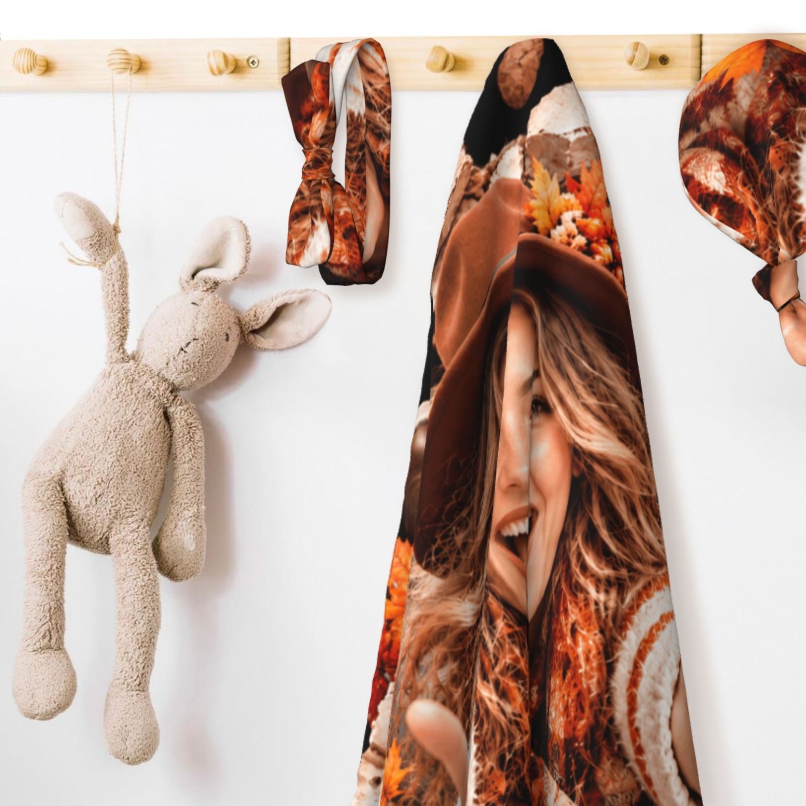 Thanksgiving Joy Burst Baby Swaddle, Beanie & Headband Set