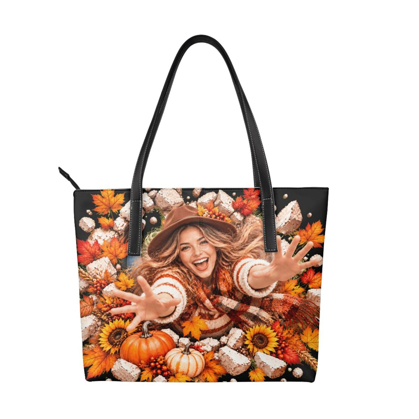 Thanksgiving Joy Burst Canvas Handbag