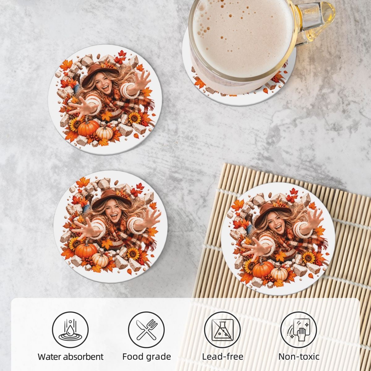 Ceramic Coaster Set of 4
