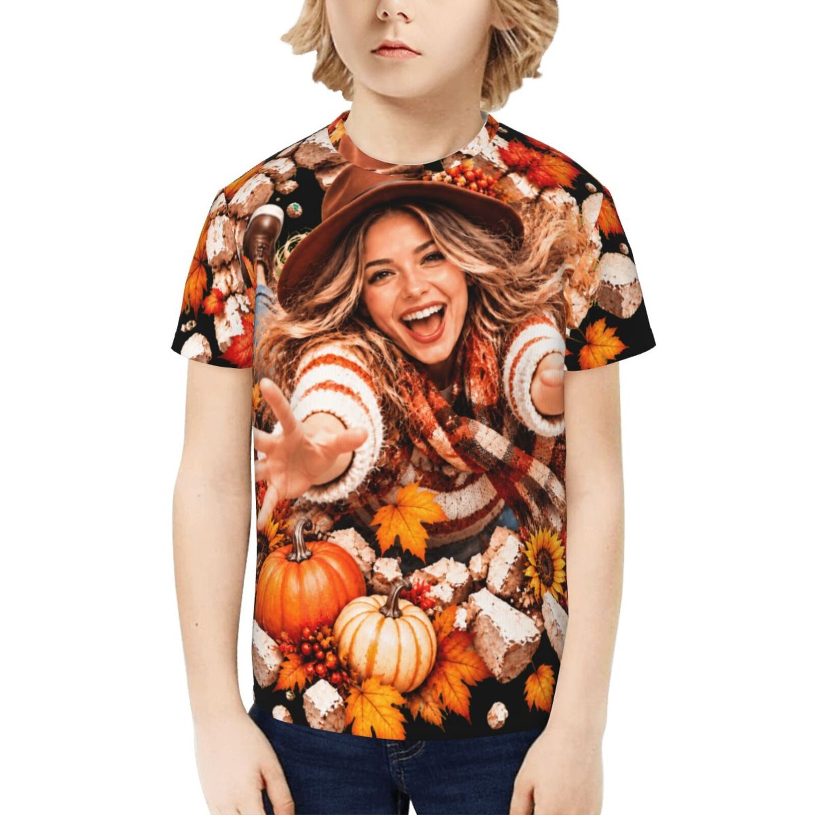 Thanksgiving Joy Burst Kids T-Shirt