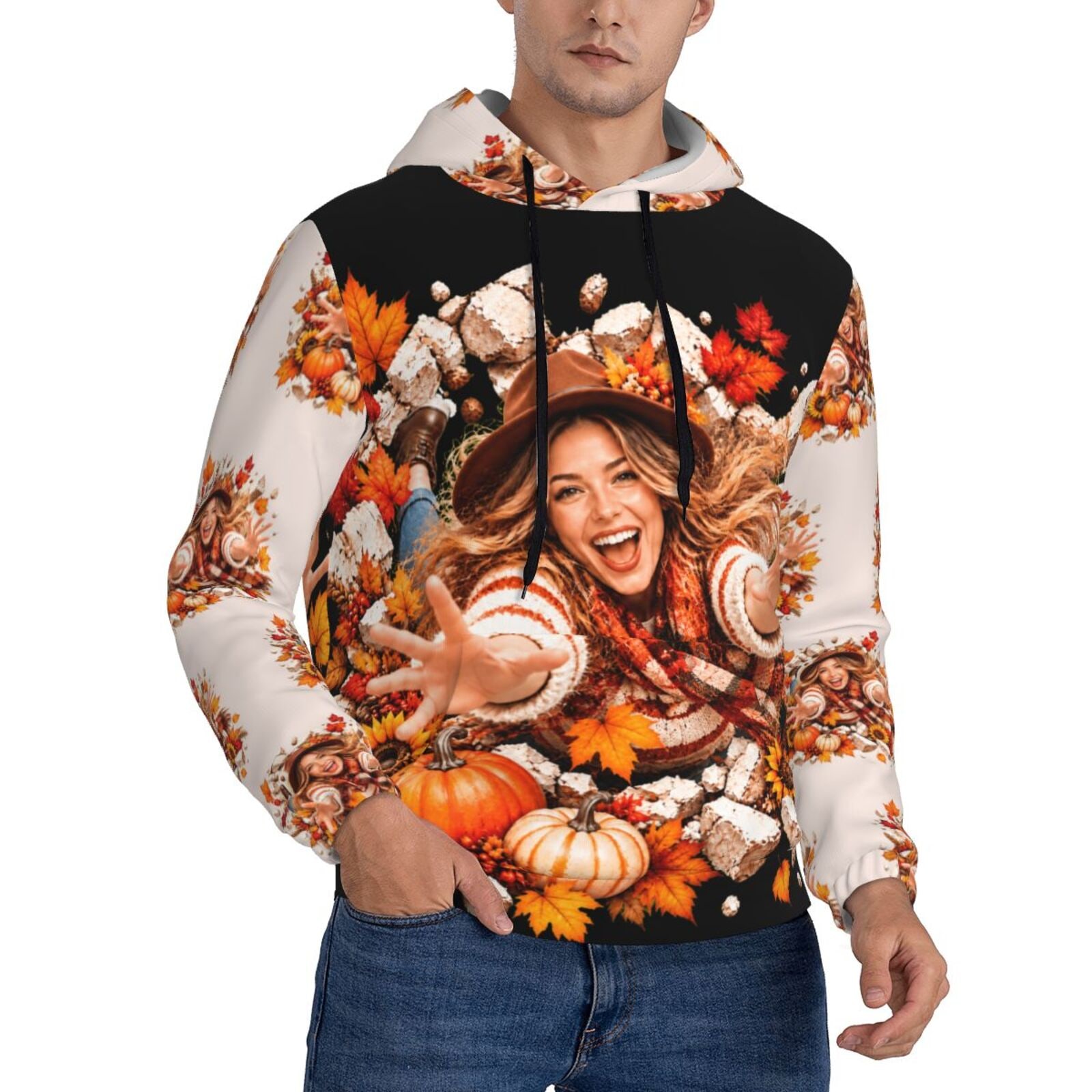 Thanksgiving Joy Burst Men's Hoodie